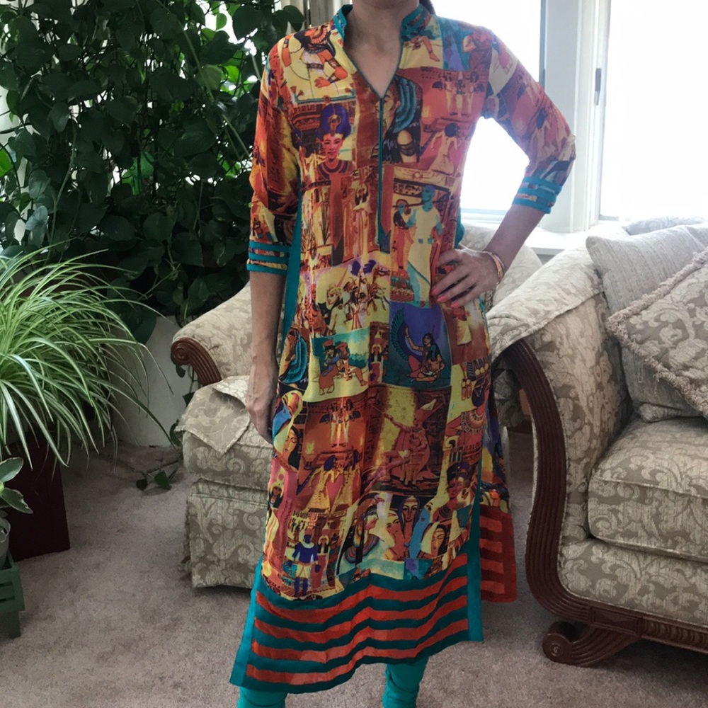 Printed Boho Tunic w/ Pants